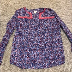 J Crew Long Sleeve Blouse